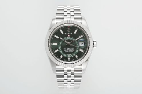 定番人気 ロレックス時計裏側偽物 Sky-Dweller スカイドゥエラー 腕時計 ウォッチ 防水 メンズ グリーン