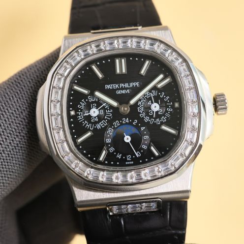 パテックフィリップ 世界時計スーパーコピー ダイヤ飾り ウォッチ 腕時計 Nautilus シンプル 多色可選