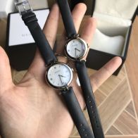 個性的なグッチ 時計 印象偽物 シンプル 腕時計 防水 ウォッチ レザー  Gタイムレス ブラック