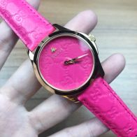 グッチ腕時計買取価格偽物 シンプル 防水 ウォッチ 牛革 レザー 上質商品 gタイムレス ローズレッド