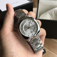 グッチ 時計 カラフルスーパーコピー 防水 ウォッチ 紳士  Gタイムレス スチールバンド ホワイト