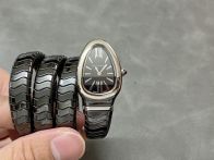レディース ブルガリビーゼロワン時計偽物 ファッション 魅力 セルペンティ ウォッチ 蛇かたち ブラック