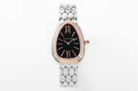 BVLGARI ブルガリ 時計 モテ るコピー ダイヤモンド飾り 魅力 セルペンティ ウォッチ 蛇かたち ブラック
