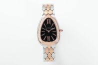 BVLGARI オメガ ブルガリ偽物 ダイヤモンド飾り 魅力 セルペンティ ウォッチ 蛇かたち ブラック