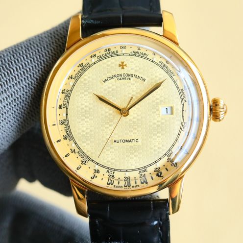 超激得の新品 ヴァシュロン・コンスタンタン 国偽物 ビジネス 腕時計 ウォッチ 紳士 本革バンド 多色可選