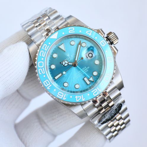 個性的な ロレックス gmt マスター 2 買取 価格偽物 ウォッチ 夜光 防水 スチールバンド 上質 メンズ ブルー