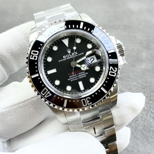 魅力的なスタイル ロレックス 薄型N級品 スチールバンド 防水 ウォッチ 高品質 シードゥエラー ブラック