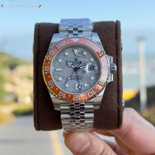 超人気 ロレックス gmt マスター 2スーパーコピー ウォッチ 夜光 防水 スチールバンド 高級品 オレンジ色