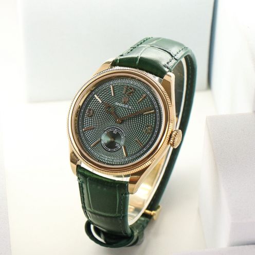 Rolex 1908 お洒落！オイスター パーペチュアル レディース偽物 ウォッチ 腕時計 防水 シンプル レザー グリーン