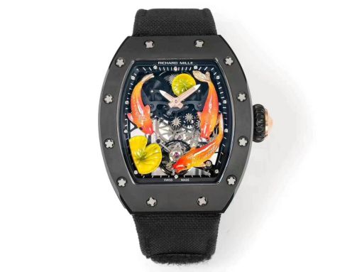 リシャールミル腕時計スーパーコピー ウォッチ RM S10 さかなプリント トゥールビヨン 防水 ブラック
