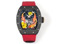 リシャールミル 腕時計 値段偽物 ウォッチ RM S10 さかなプリント トゥールビヨン 防水 レッド