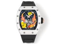 リシャールミルアップルウォッチスーパーコピー ウォッチ RM S10 腕時計 さかなプリント 美しい  防水 ブラック
