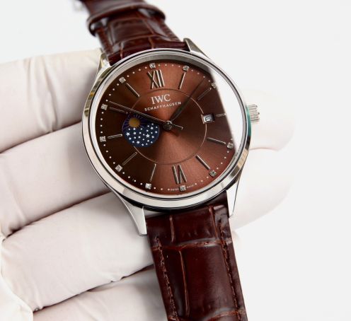 iwc ポート フィノ クロノ グラフコピー 牛革 ファッション 防水 ハンサム シンプル 腕時計 ブラウン