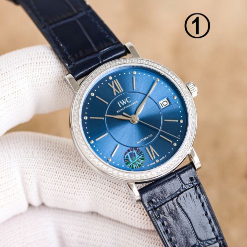 iwc ポート フィノ 37mm偽物 牛革 ファッション 防水 ハンサム シンプル 腕時計 多色可選