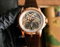 時計 ロジェデュブイN級品 エクスカリバー 紳士 トゥールビヨン 夜光 ウォッチ 防水 ゴールドケース