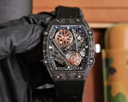 超軽量 リシャールミルに似た時計コピー RM 27-05 ウォッチ 腕時計 トゥールビヨン 防水ブラック