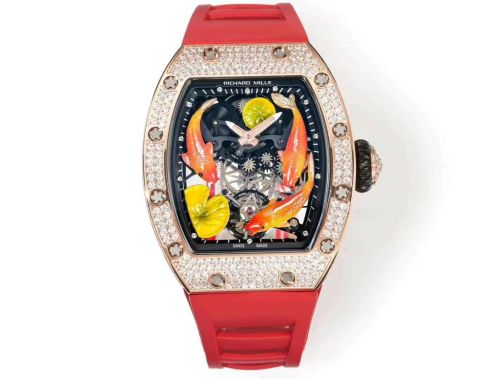 芸術品 リシャール ワインスーパーコピー RM S10 ウォッチ 腕時計 プリント ダイヤ飾り 防水 レッド