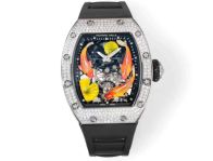 リシャールミル風 時計スーパーコピー RM S10 防水 上質品 ウォッチ 腕時計 プリント ダイヤ飾り ブラック