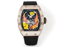 フィッシャーズ時計激安通販 RM S10 ウォッチ 腕時計 プリント 芸術 防水 ブラック