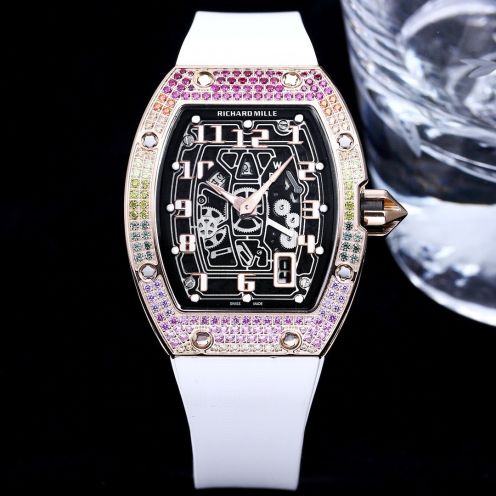 お得品‼時計 リシャール・ミルN級品 薄い 防水 RM67-01 ウォッチ ダイヤ飾り ホワイト