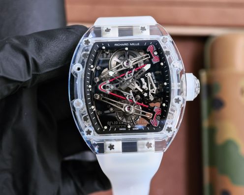 高級感溢れる リシャールミル フルダイヤコピー ウォッチ 腕時計 RM 38-02 透明ケース ホワイト