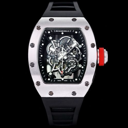 リシャール 値段 時計コピー ウォッチ 腕時計  RM055 ゴムバンド 上質品 シルバーケース 多色可選