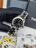 タグホイヤーアクアレーサー人気コピー 優雅レディ ウォッチ 腕時計 防水 ダイヤ飾り ブラック