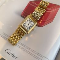 2025年のお買い得品カルティエタンク フランセーズ偽物 ウォッチ 腕時計 ダイヤ飾り ゴールドケース