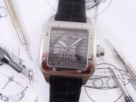 限定販売 サントス ドゥ カルティエ lm 買取価格コピー 防水 ウォッチ 優雅 腕時計 プリント グレー