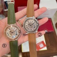 バロン ブルー ドゥ カルティエ ウォッチコピー ダイヤ飾り 優雅レディ 腕時計 ウォッチ ゴールドケース 多色可選