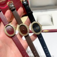 カルティエベニュワールアロンジェコピー 1920 ダイヤ飾り 牛革 腕時計 ウォッチ 優雅レディ 多色可選 