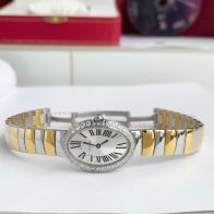 カルティエ ベニュワール 定価偽物 腕時計 ウォッチ 優雅レディ スチールバンド ダイヤ飾り シルバーケース