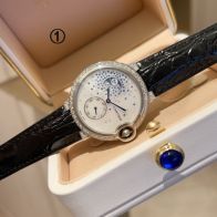 カルティエ バロンブルー レビュー偽物 ダイヤ飾り 紳士 ハンサム 腕時計 ウォッチ 防水 多色可選