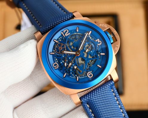 パネライ 位置付けコピー 夜光 腕時計 ルミノール ウォッチ 防水 上質商品 ブルー