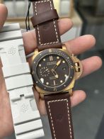 パネライ タンタリウムスーパーコピー メンズ ウォッチ 夜光 腕時計 サブマーシブル  防水 ブラウン