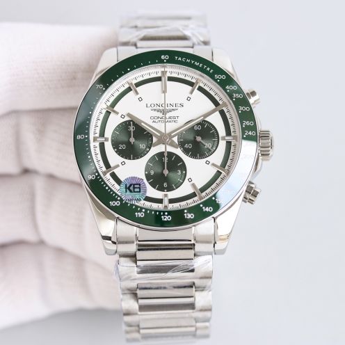 longines 時計 値段偽物 ウォッチ 腕時計 紳士 ハンサム ハイドロコンケスト 防水 グリーン