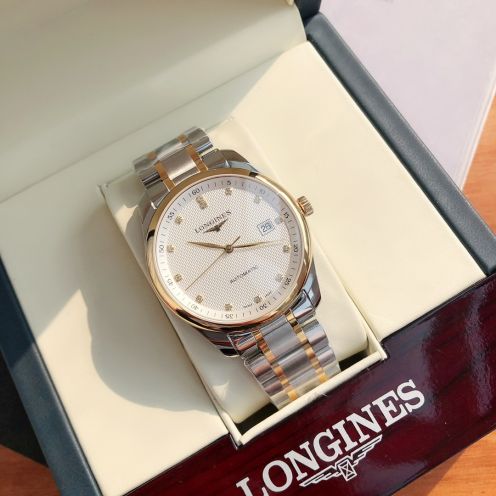 魅力的な時計 longines偽物 マスター ウォッチ ビジネス 紳士 ゴールドケース ホワイト 