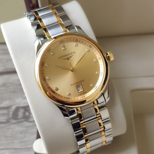 longines 時計 値段コピー 通勤 マスター 紳士 ウォッチ ファッション スチールバンド イエロー
