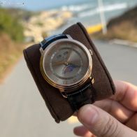 ブランパン ヴィルレ ムーンフェイズ偽物 アップル ビジネス 腕時計 ウォッチ ハンサム 紳士 グレー