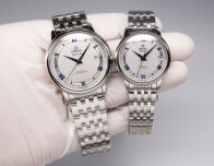 OMEGA デ ヴィル偽物 デヴィル  防水 腕時計 男女兼用 シンプル スチールバンド グレー