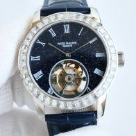 新品 パテックフィリップ なぜ高いコピー コンプリケーション 腕時計 トゥールビヨン ダイヤ飾り ブルー
