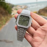 お得品‼パテックフィリップといえばコピー ダイヤ飾り キュビトゥス 紳士 グリーン