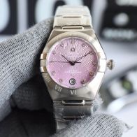 オメガ コンステ レーション オーバーホールコピー 優雅 ウォッチ 腕時計 スチールバンド ピンク