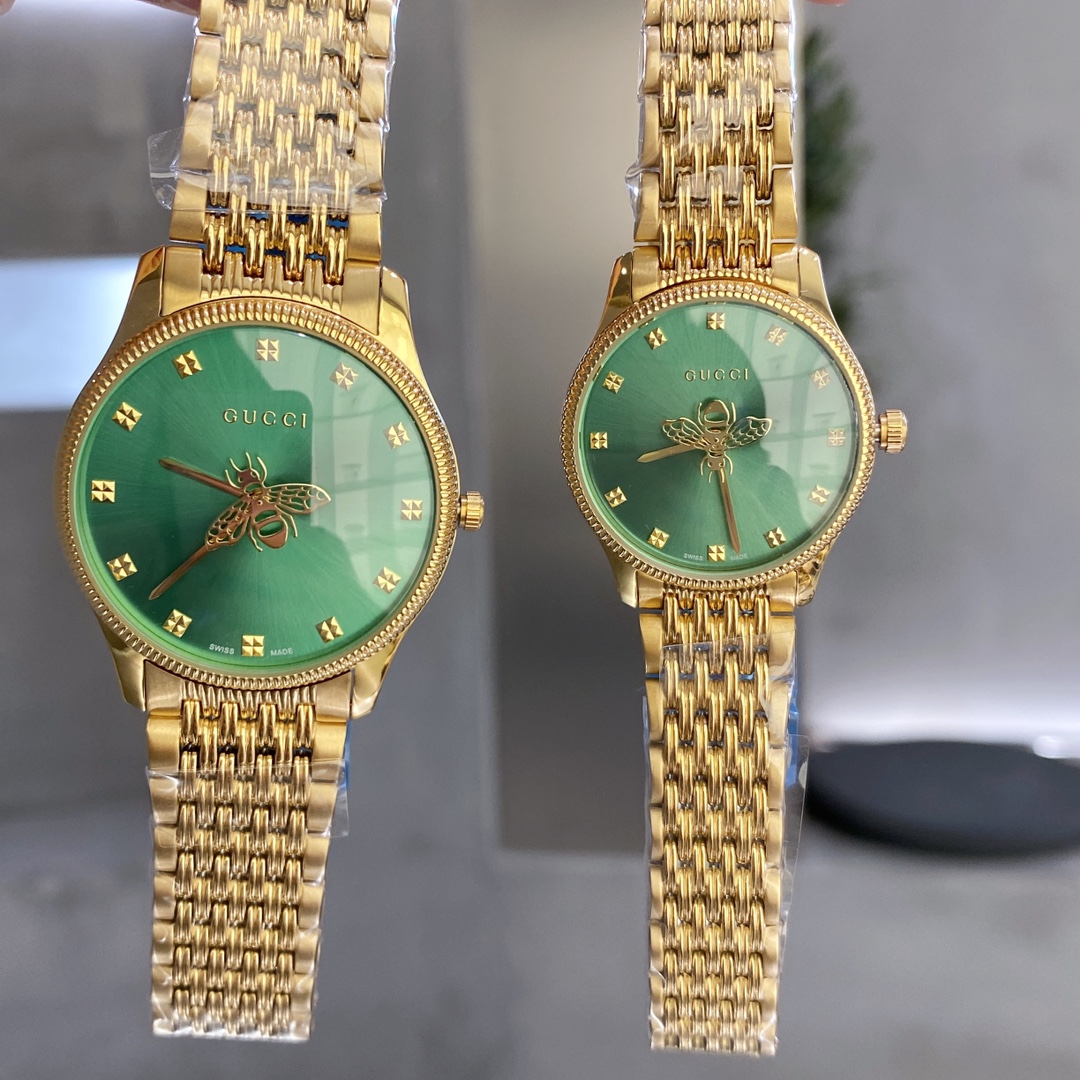 gucci 腕時計 クオーツＮ級品 G-timeless スチールバンド カップル 優雅 ゴールドケース 多色可選_8