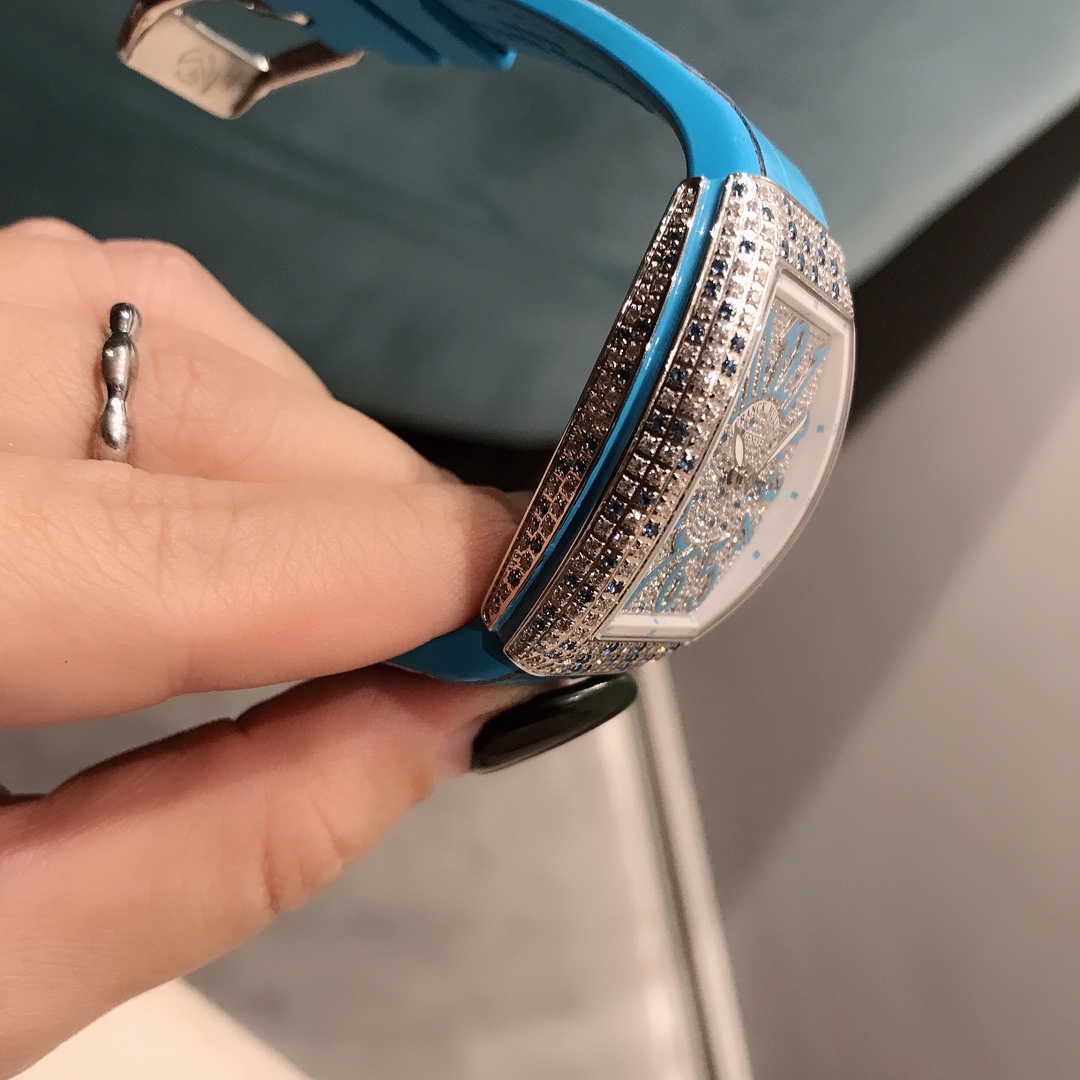 超人気 フランク ミュラー ヴァン ガード チタン激安通販 ウォッチ 腕時計 V32  ダイヤ飾り レディ 2色可選_8
