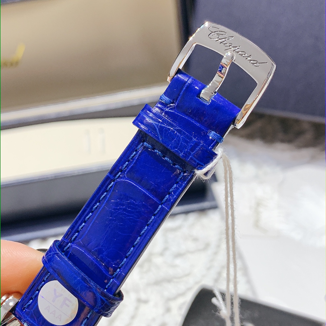 爆買いできる ショパール ハッピー ダイヤモンド 価格偽物 腕時計 ウォッチ 上質 ダイヤ飾り ブルー_5