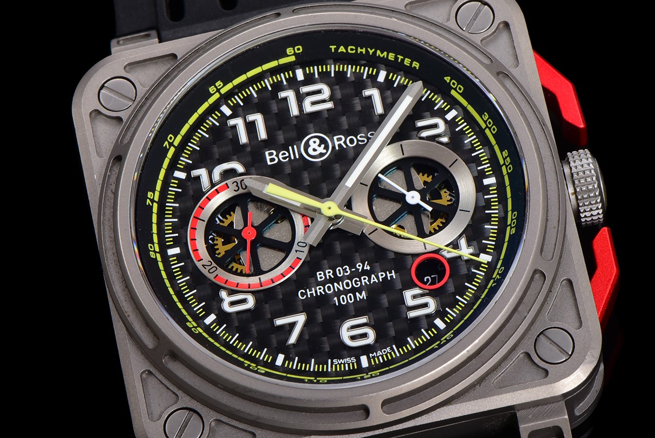 びっくりした価格 bell&ross 腕時計偽物 BR03 ウォッチ 防水 シンプル 黒いケース メンズ ブラック_5