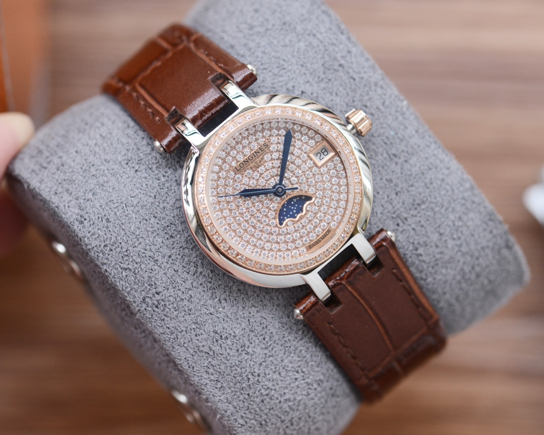 longines 時計 価格偽物 ウォッチ 腕時計 ドルチェヴィータ 優雅 本革 多色可選_5