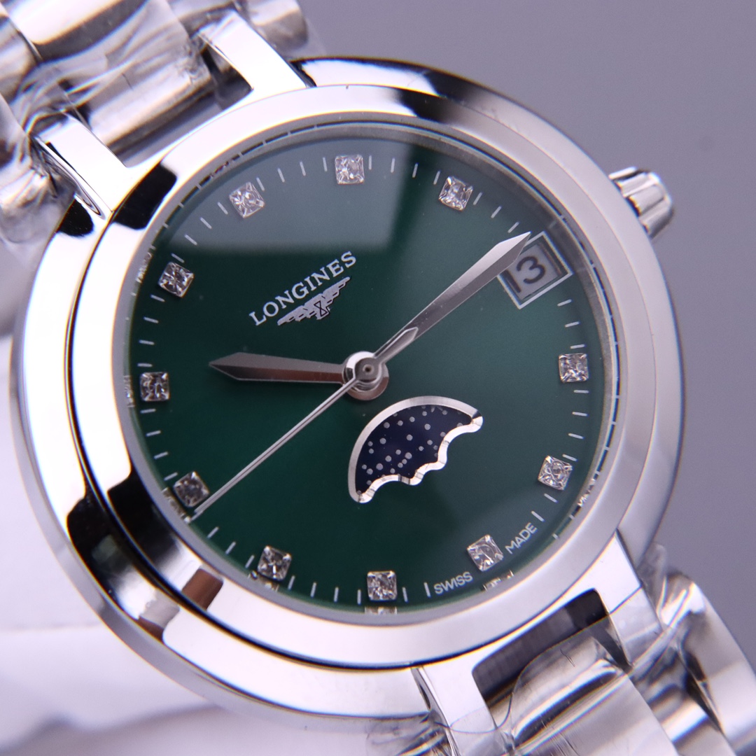 特別価格 longines 時計スーパーコピー ウォッチ ドルチェヴィータ 優雅 カジュアル 腕時計 レディ グリーン_3