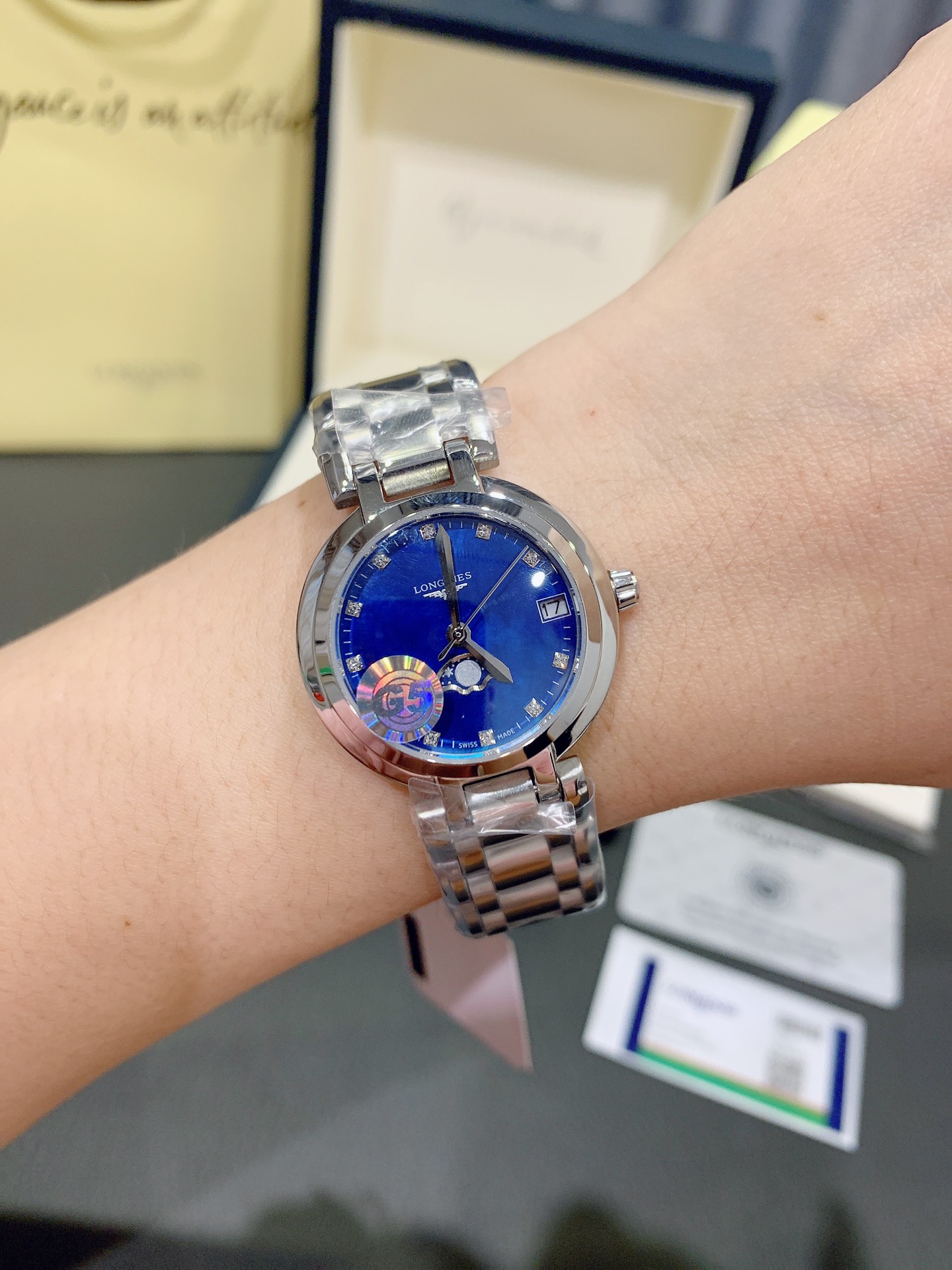 大販売 longines の 時計激安通販 ウォッチ ドルチェヴィータ 優雅 カジュアル シンプル 高級感 ブルー_5